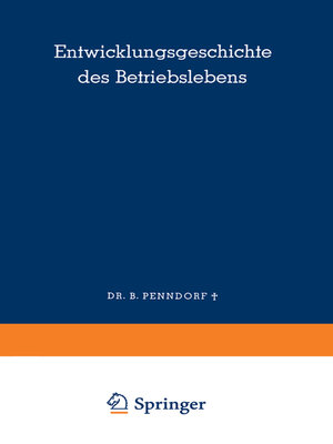 cover image of Entwicklungsgeschichte des Betriebslebens